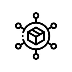 distribution center line icon