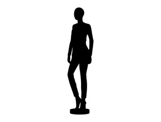 Mannequin silhouette vector art white background