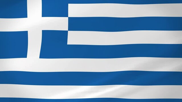 Greece Waving Flag Realistic Animation Video