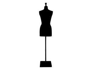 Mannequin silhouette vector art white background