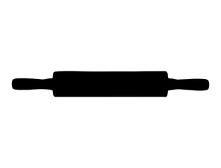 Rolling pin silhouette vector art white background