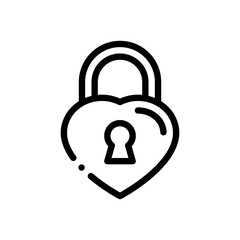 lock line icon