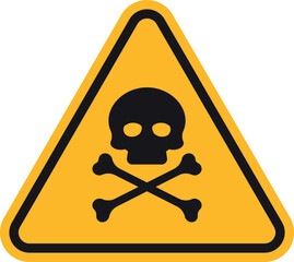 Danger grunge vector signs. Radiation sign, Biohazard sign, Toxic sign, Poison sign