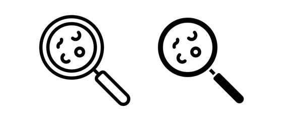 Hepatitis icon vector set. Virus detection symbol