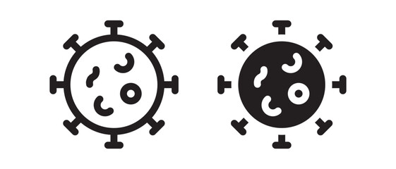 Hepatitis icon vector set. Human hepatitis virus symbol