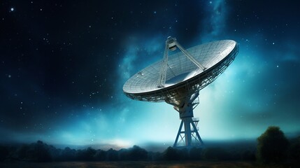 Stargazing Science: Radio Telescope Aiming at the Night Sky. Generative ai