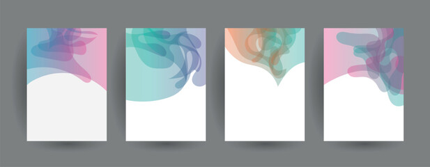 Abstract gradient vector background for business brochure cover design 