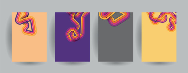 Geometric pattern background texture for brochure cover design, Abstract vector wave shape for presentation template 