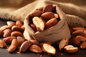 Cercles muraux Brésil a pile of brazil nuts, rich in selenium for thyroid health