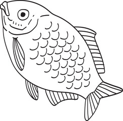 barb fish illustration.