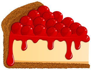 Cherry Cheesecake Slice with Crust