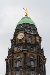 Fototapeta na wymiar New Town Hall or The Neues Rathaus in Dresden