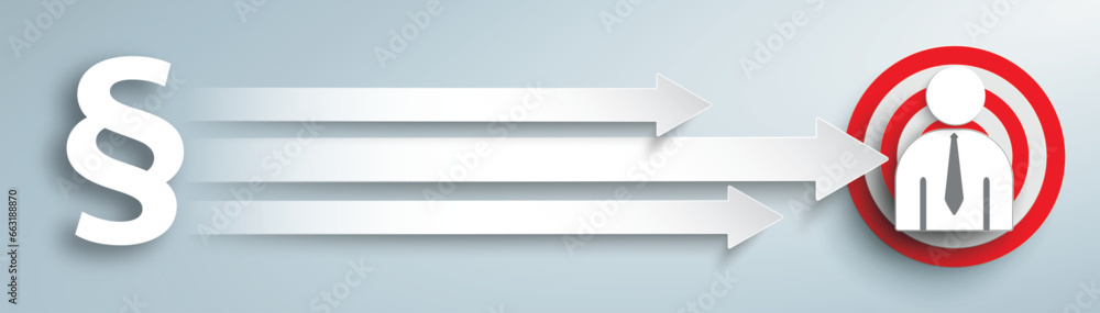 Canvas Prints paragraph 3 arrows red target businessman header