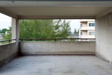 unfurnished balcony with only a concrete floor and railings