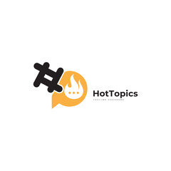 Hot News Logo Template Design Vector, Emblem, Design Concept, Creative Symbol