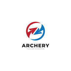 Fototapeta premium Archer Logo Design Vector Template Modern Design. Archery Logo. Vector Illustration,