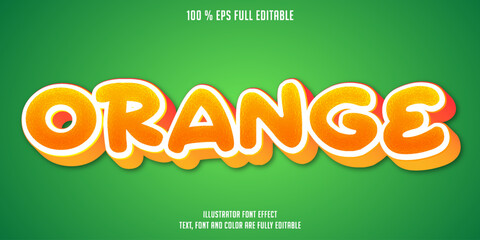 modern orange textured editable font text effect, editable text graphic syle