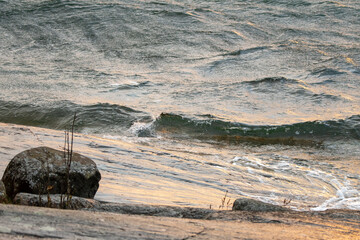 Autumnal waves in the archipelago in Finland