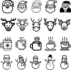 christmas cute icon for templates.