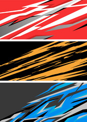 Side body graphic sticker set. Abstract racing design concept. Car decal wrap design for motorcycle, boat, truck, car, boat and more.