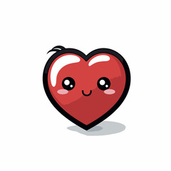 Heart hand-drawn comic illustration. Heart. Vector doodle style cartoon illustration