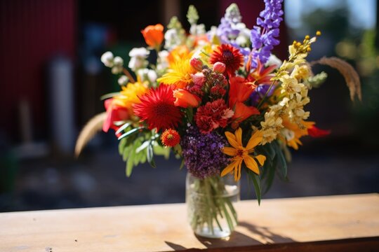 a blurry image of a colorful bouquet
