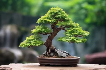 Tuinposter close-up of a bonsai tree © altitudevisual