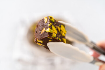 Chocolate pistachio fudge