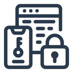 Two-Factor Authentication Dual-layer Security Icon