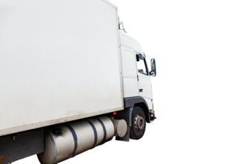 Camión aislado sobre fondo transparente. 