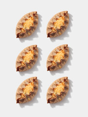 Karelian pies pattern on white background