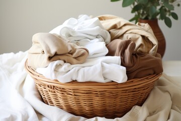 Fototapeta na wymiar organic cotton clothing fresh from laundry