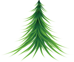 Christmas tree on transparent, png, illustration. Christmas tree with  ornaments. Christmas concept.Big tree. Snowy pine