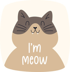 I Am Meow Cat Sticker