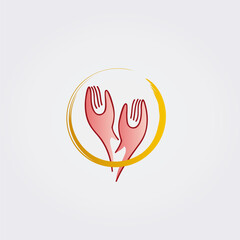 Spiritualité Icônes Méditation 2 Mains Vers le Ciel Lumière Logo Symbole Élément vectoriel
