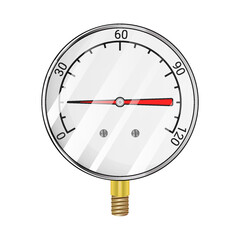 Pressure gauge. vector image. Isolated.
