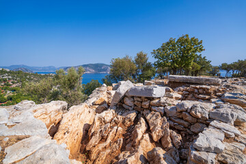 Amos Ancient City view near Turunc Village of Turkey