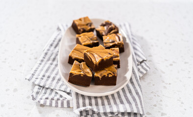 Chocolate fudge with peanut butter swirl