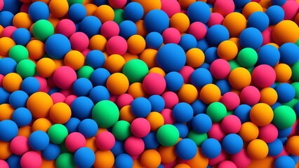 Fototapeta na wymiar A Large Group Of Colorful Balls