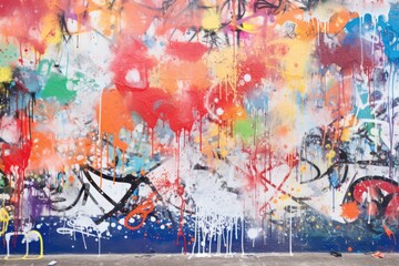Obraz premium a cleaned graffiti wall