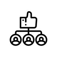 leadership line icon