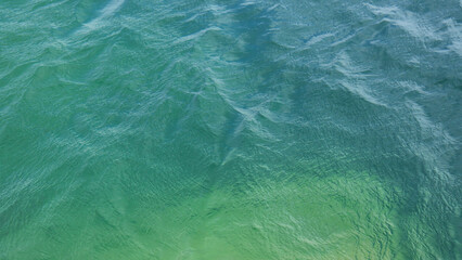 Azure surface of clear water of sea or ocean.