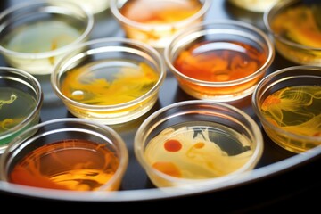 petri dish with developing bacterial culture