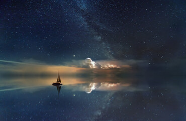 Obraz na płótnie Canvas ufo in the night