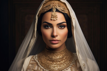 Portrait of an Arab bride