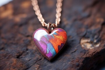 half of love heart-shaped pendant