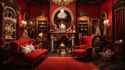Santa claus red room
