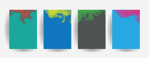 Obraz premium A4 abstract 3D graphics set for paper colors, Vector design layout for banner presentations, flyers, posters and invitations 