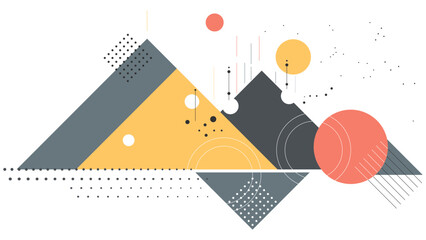 Obraz premium color geometric pattern without background