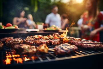Sizzling BBQ Delights: Grilled Meat and Veggies